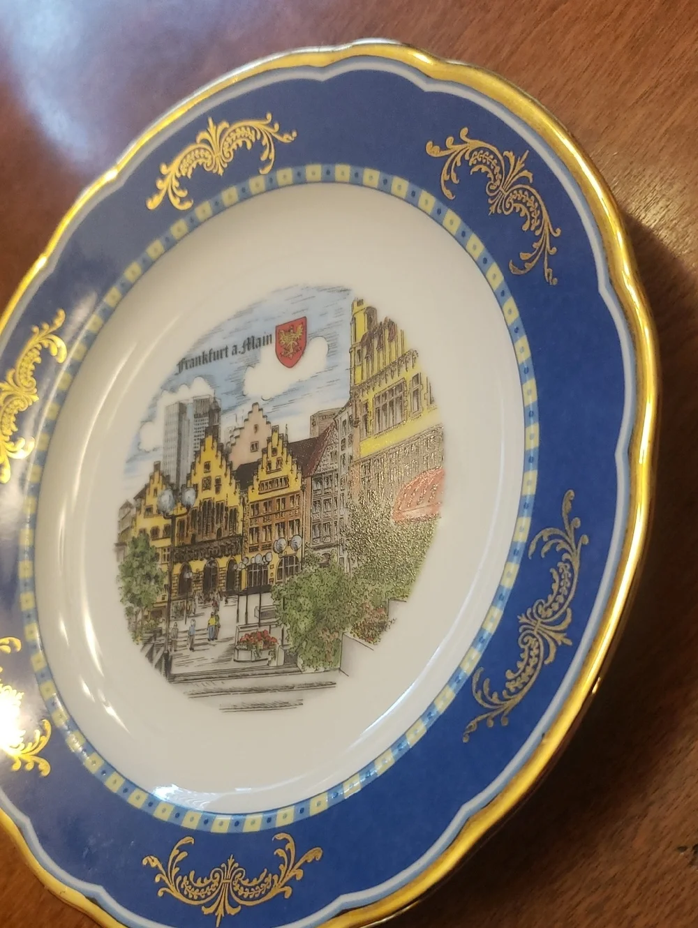 Vtg Kleiber Bavavarian Souvenir Plate - Frankfurt a. Main - 7.5